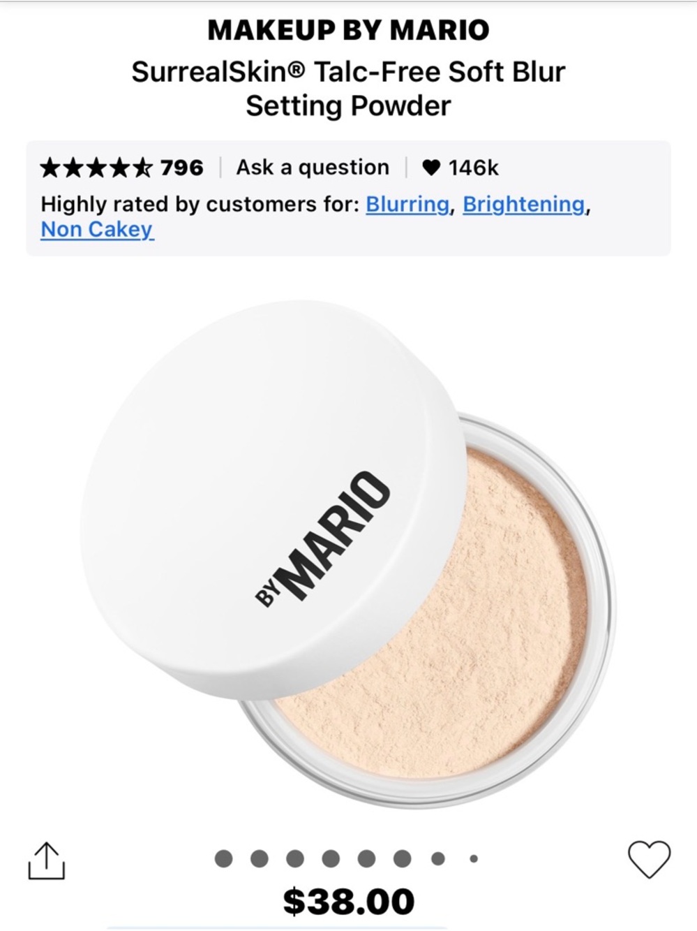 Makeup By Mario SurrealSkin Soft Blur Setting Powder – 2 Neutral Light